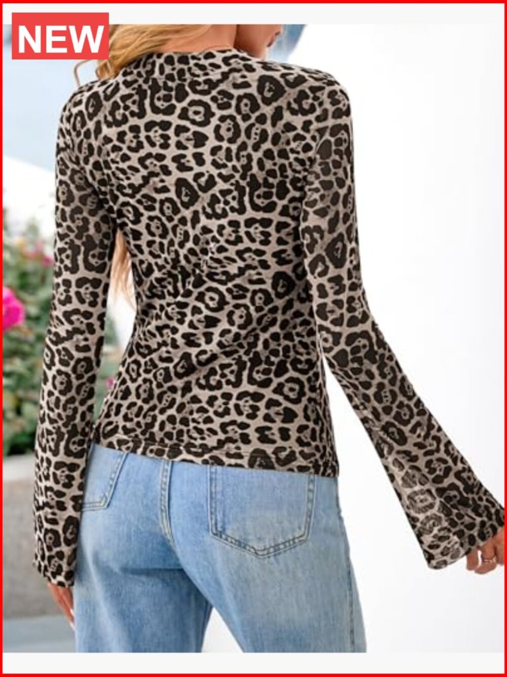 V Neck Long Sleeve Button Down Blouse Ruched Mesh Fitted Boho Top - Picture 3 of 7